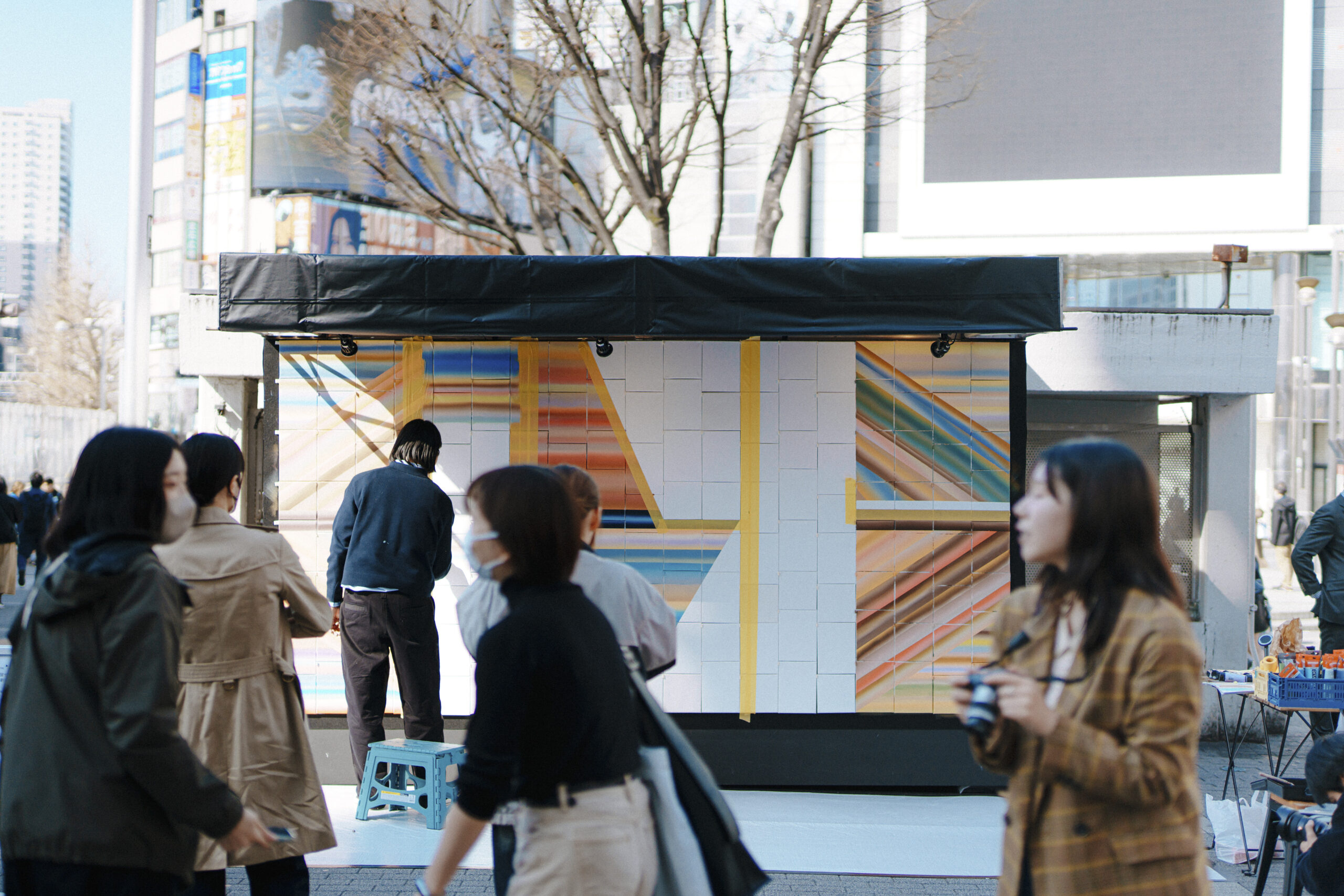 ライブペイントするアーティスト