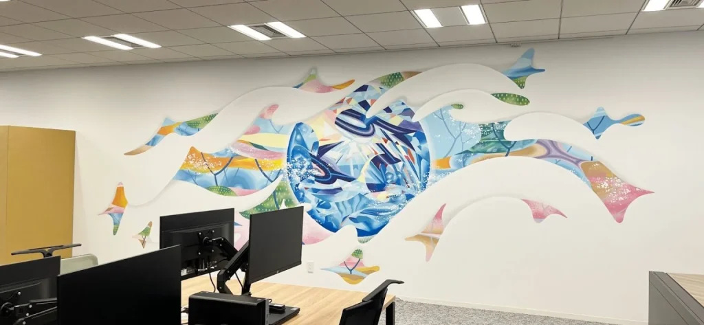 日本通信ネットワークの壁画、ワークショップで作成