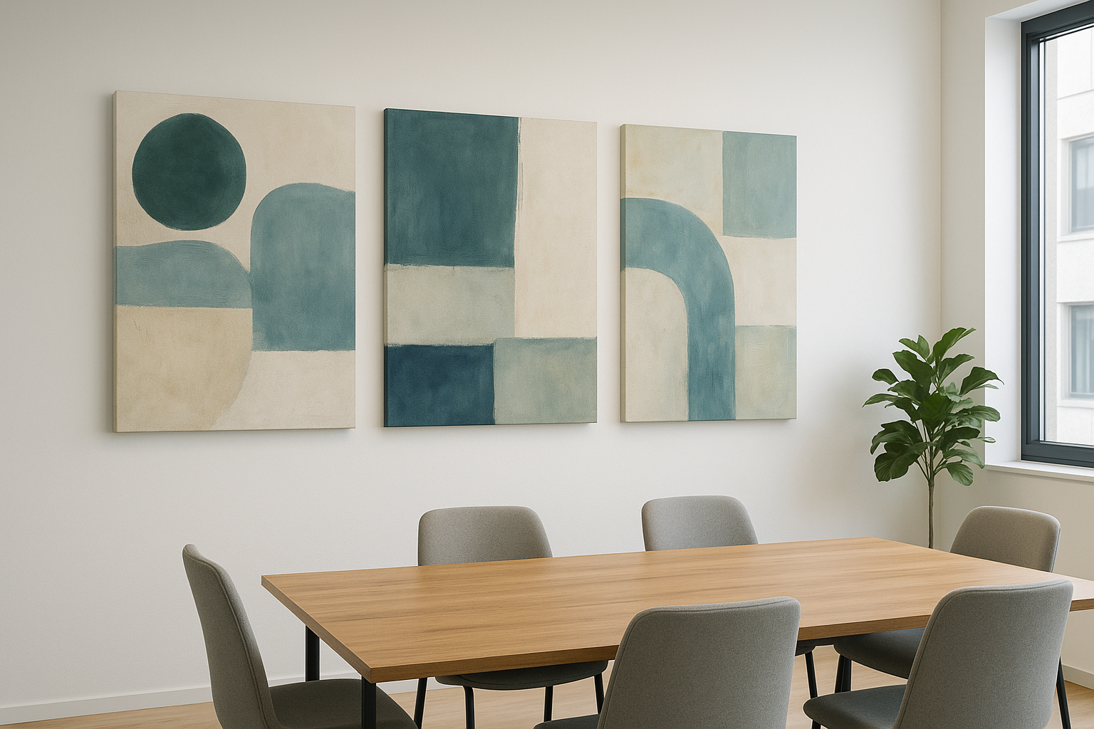 オフィス 会議室 アート パネル  連作