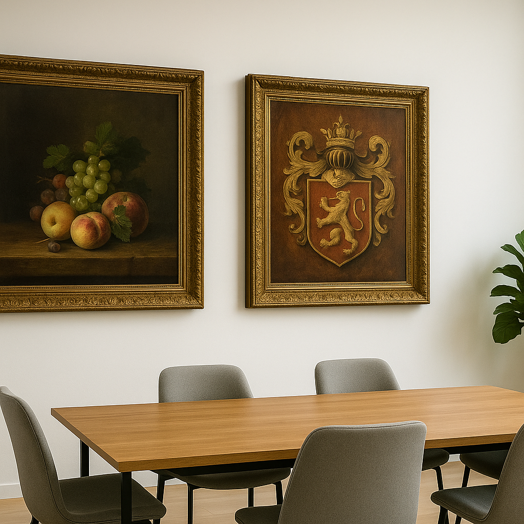 会社の壁に飾る絵画 古い 抽象画