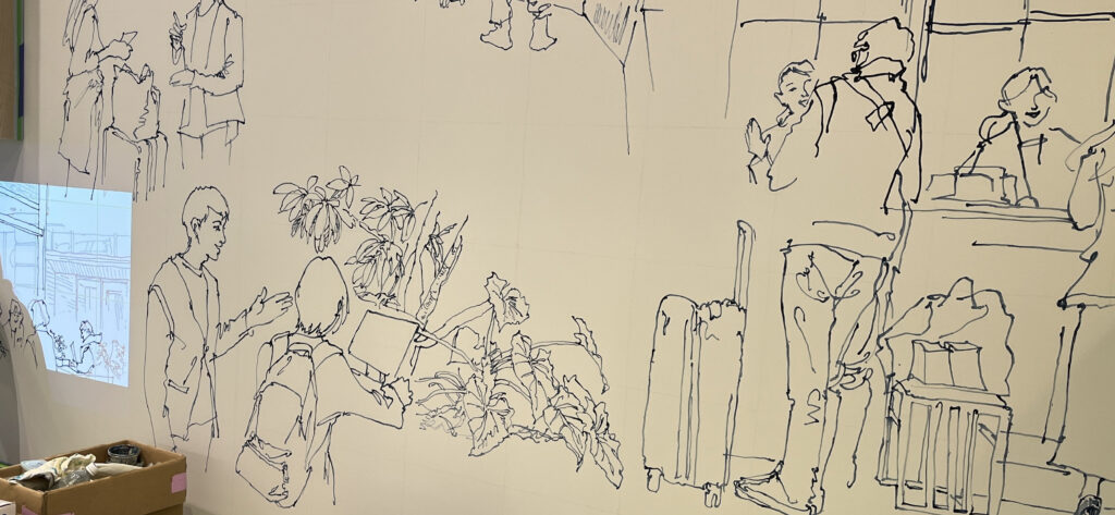 Mariya Suzukによって描かれたホテルで働く人々の風景